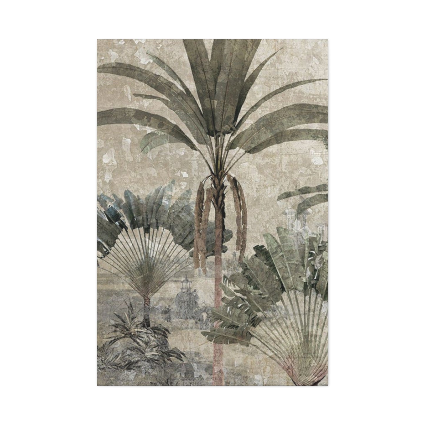 Black & White Palm Tree In Desert Wall Art & Canvas Prints