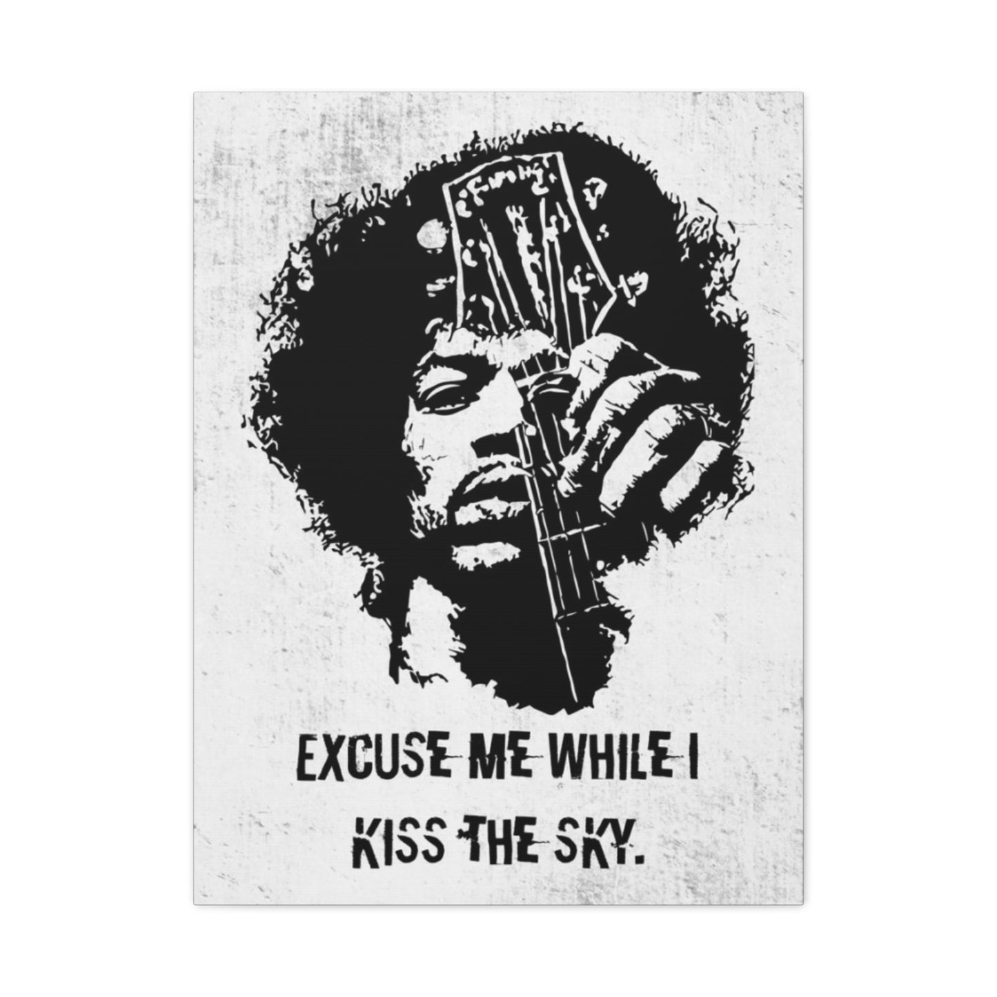 Monochrome Jimi Hendrix Poster Wall Art & Canvas Prints