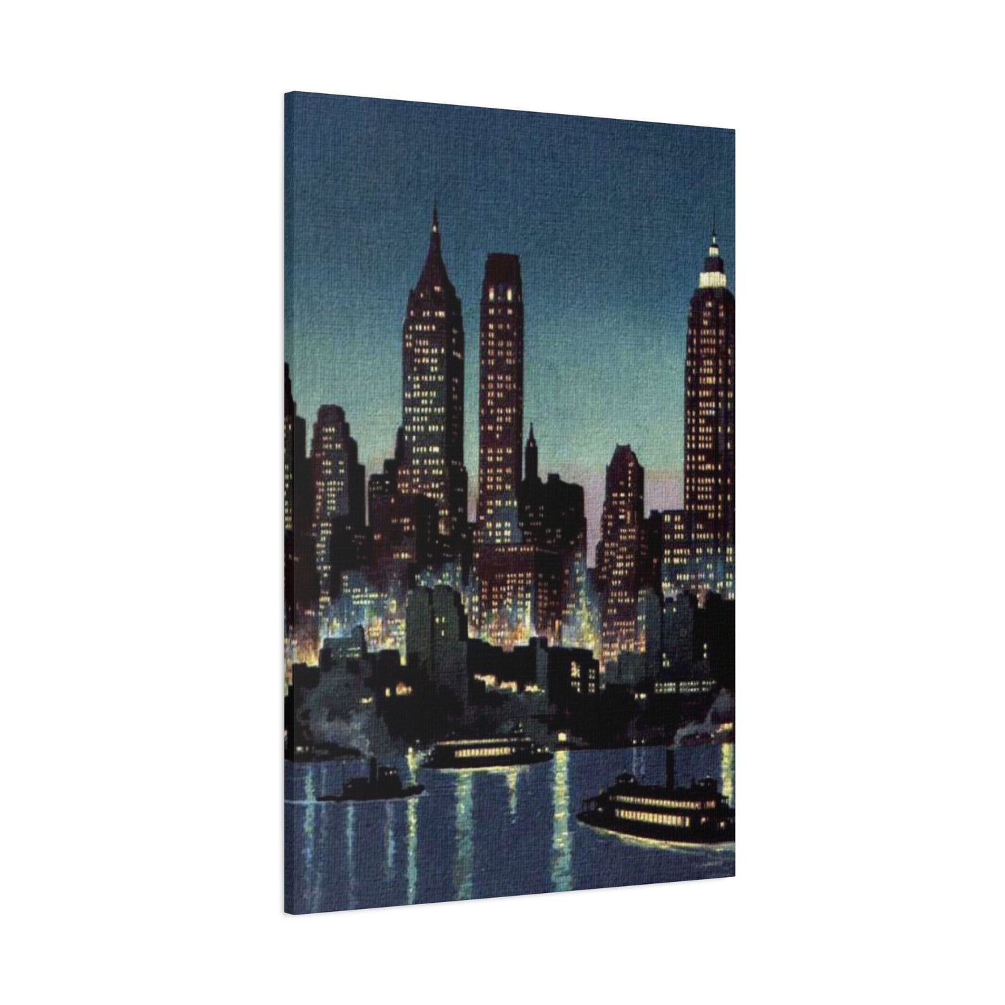 Night Skyline in New York City Wall Art & Canvas Prints