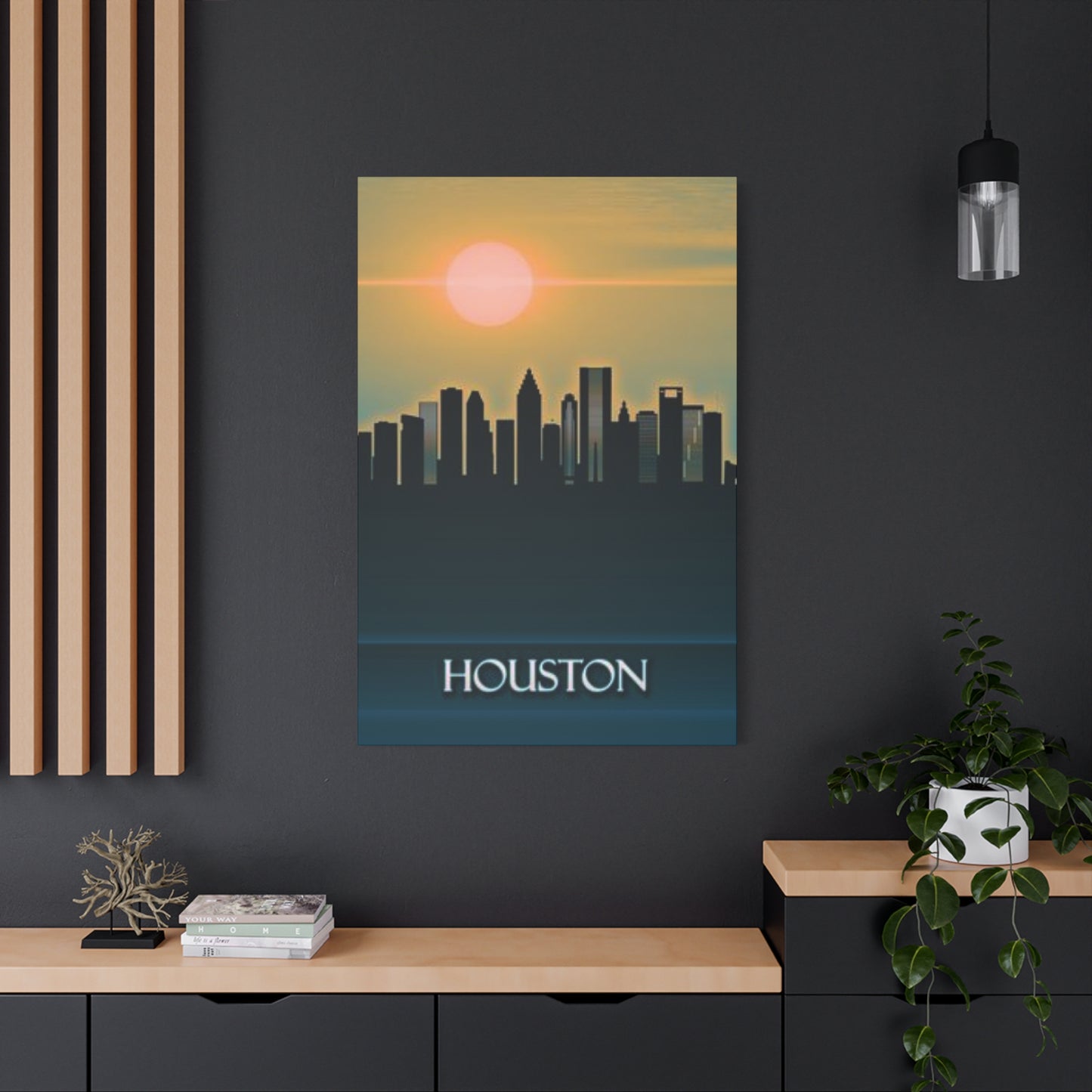 Aesthetic Sunset Houston Skyline Wall Art & Canvas Prints