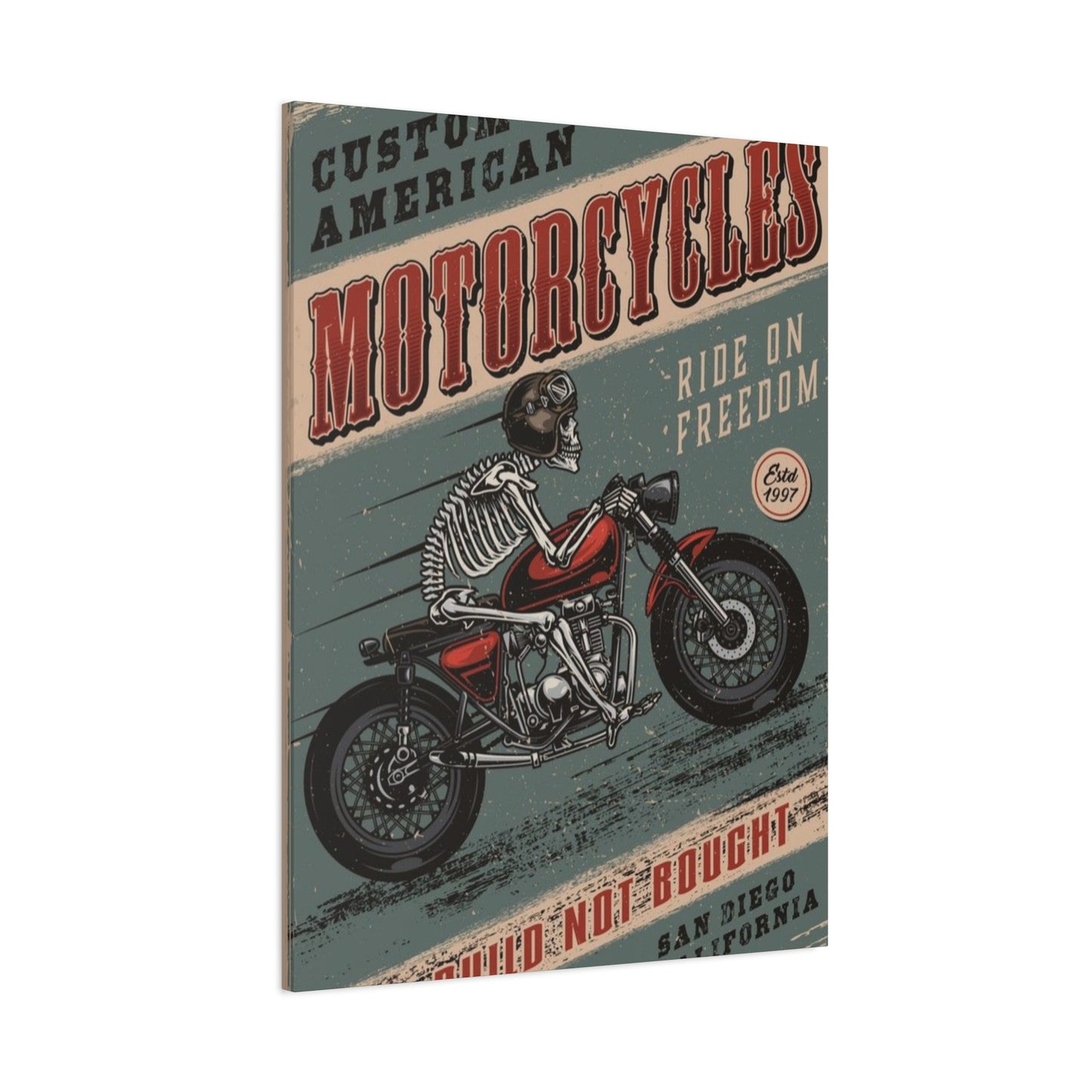 Bike Building Poster Motorcycle Wall Art & Canvas Prints