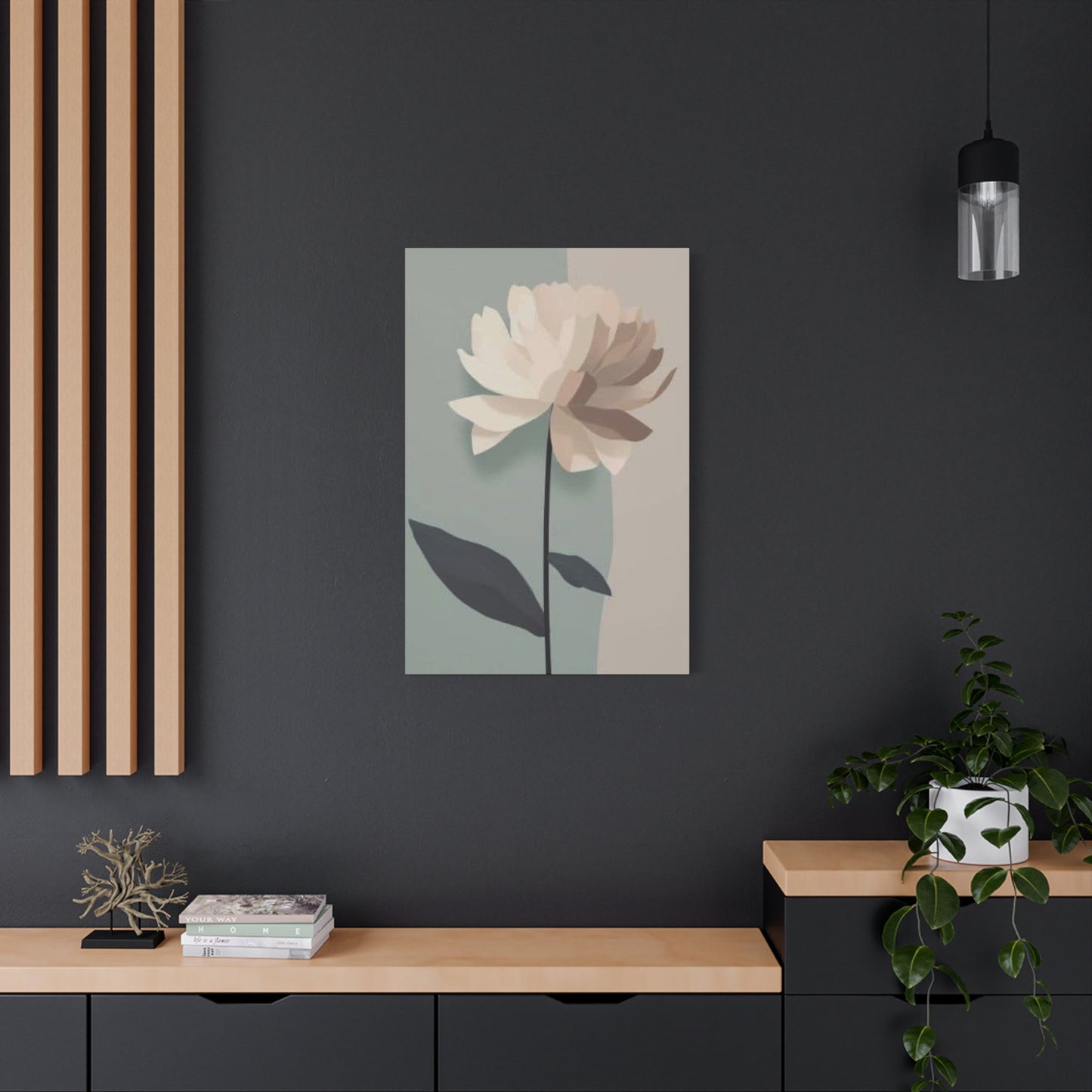 Creamy Flower Entryway Wall Art & Canvas Prints