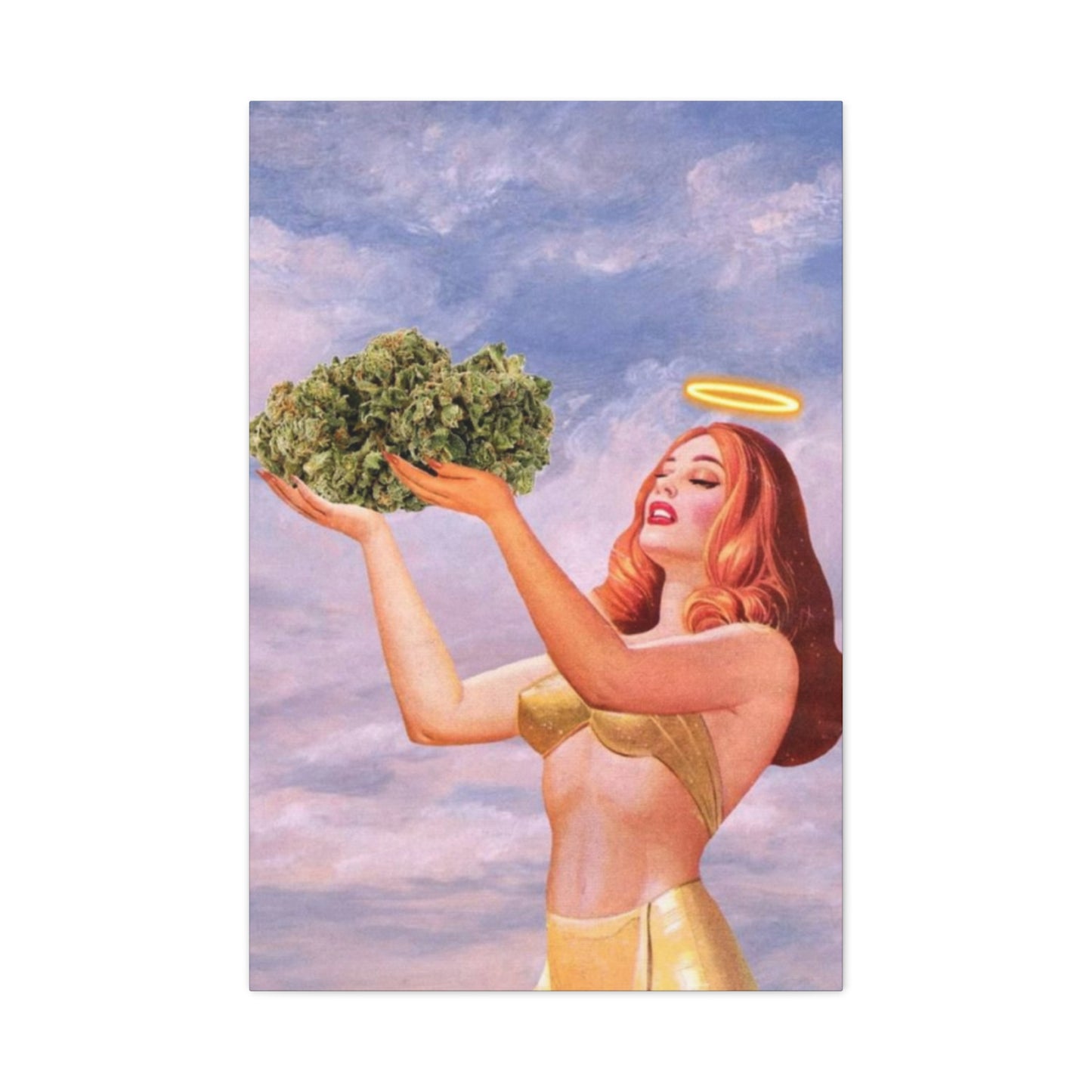 Angel With Joint Marijuana Wall Art & Canvas Prints