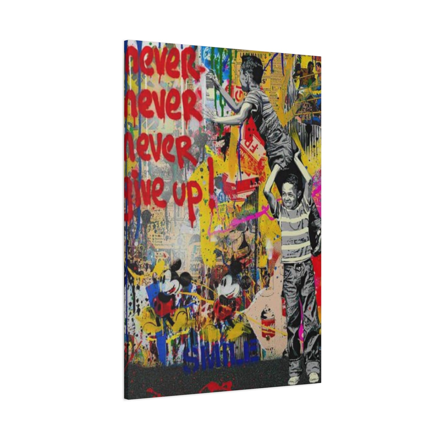 Never Give Up Modernism Wall Art & Canvas Prints