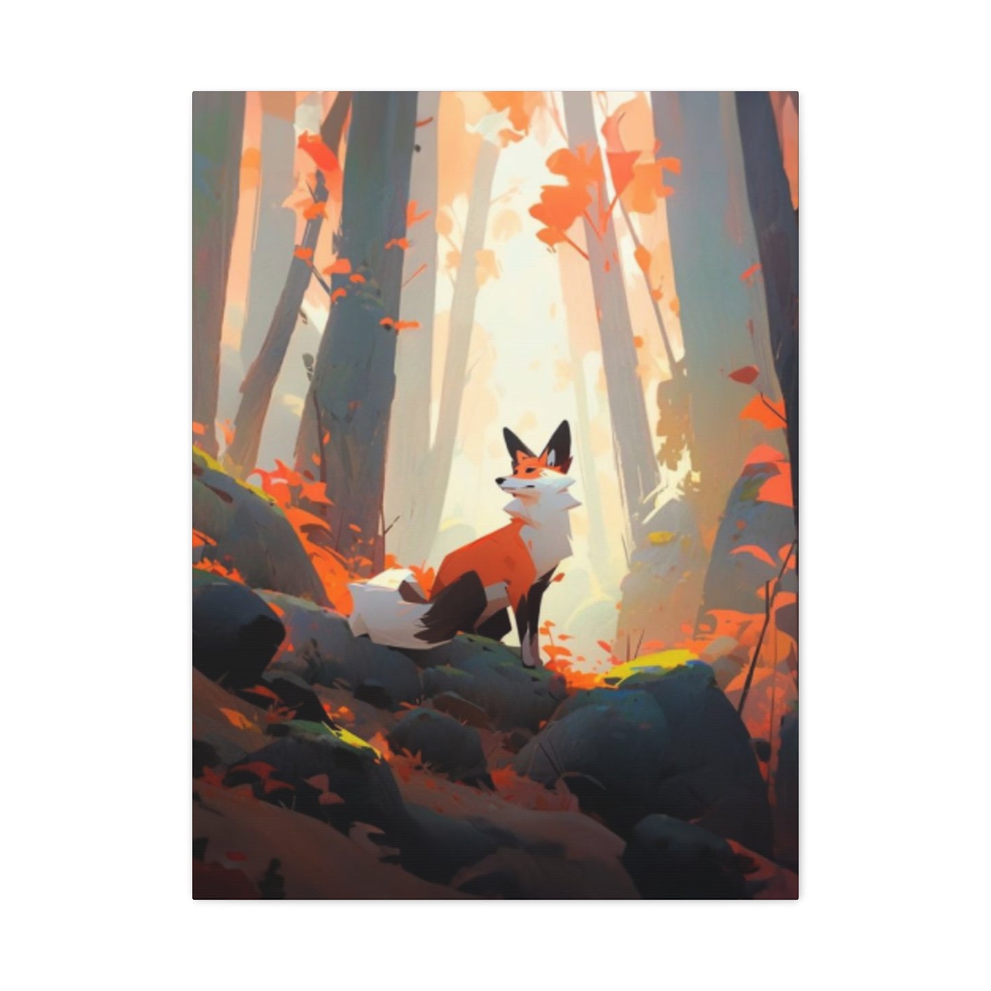 Fox in Forest Wall Art & Canvas Prints