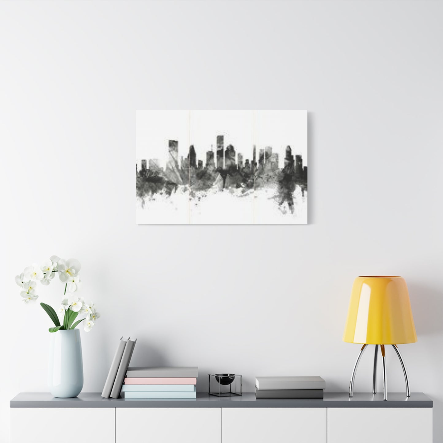 Black & White Houston Skylines Wall Art & Canvas Prints