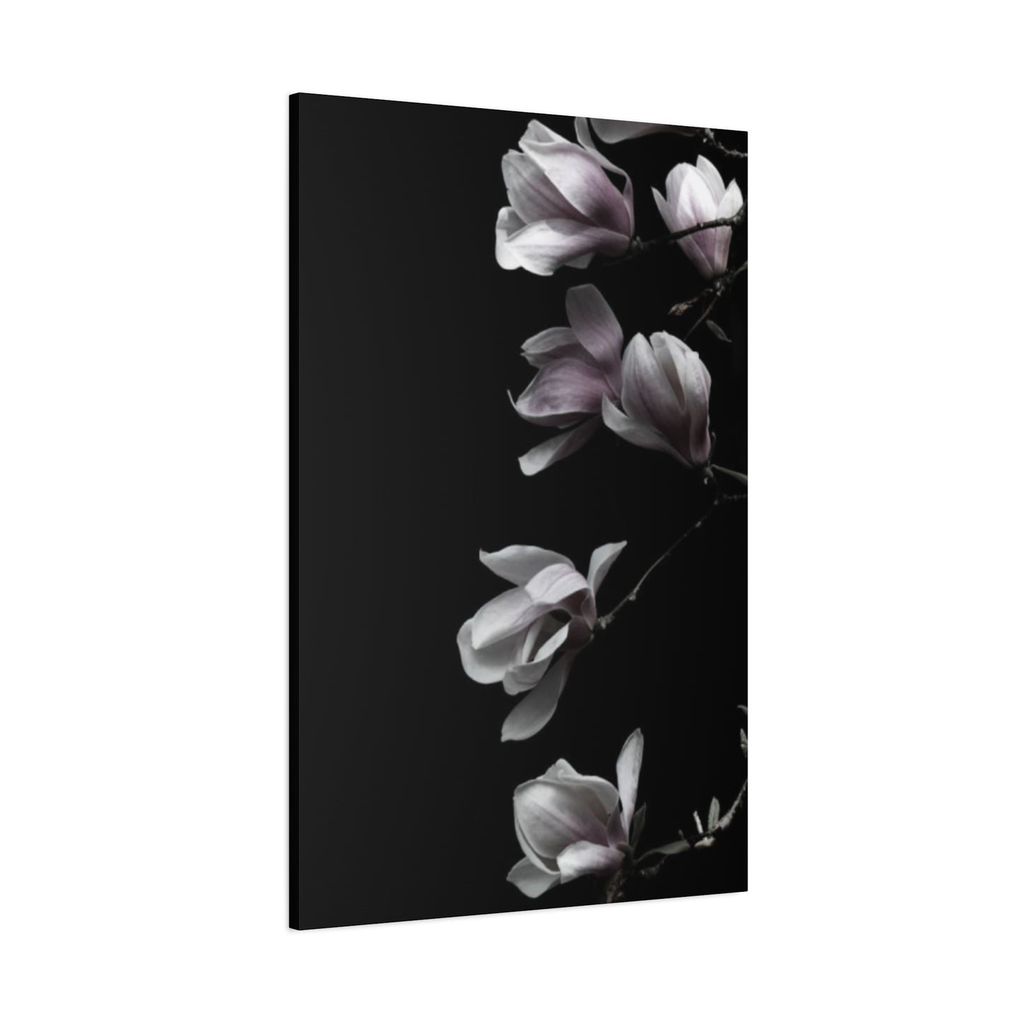 Pink Magnolia Flower with Painting Wall Art & Canvas Prints