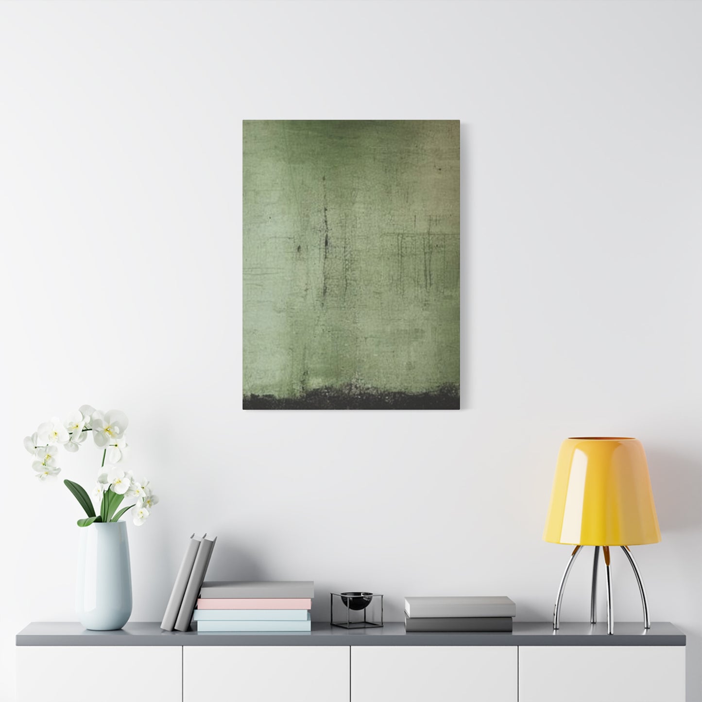 Wall With Olive Green Color Wall Art & Canvas Prints