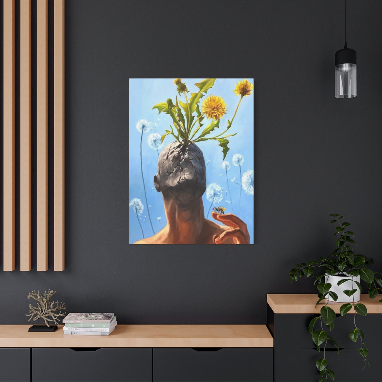 Plant In A Face Modernism Wall Art & Canvas Prints