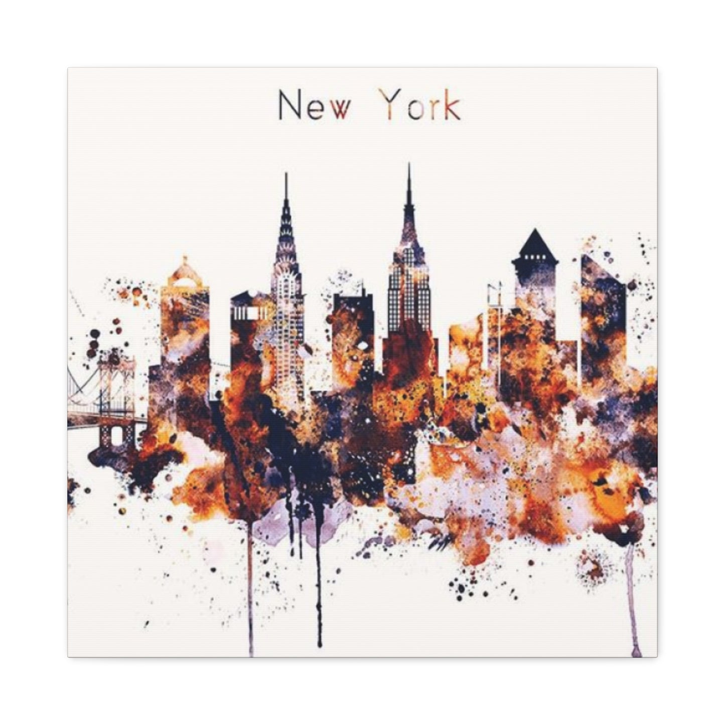 New York Skylines Drawing Wall Art & Canvas Prints