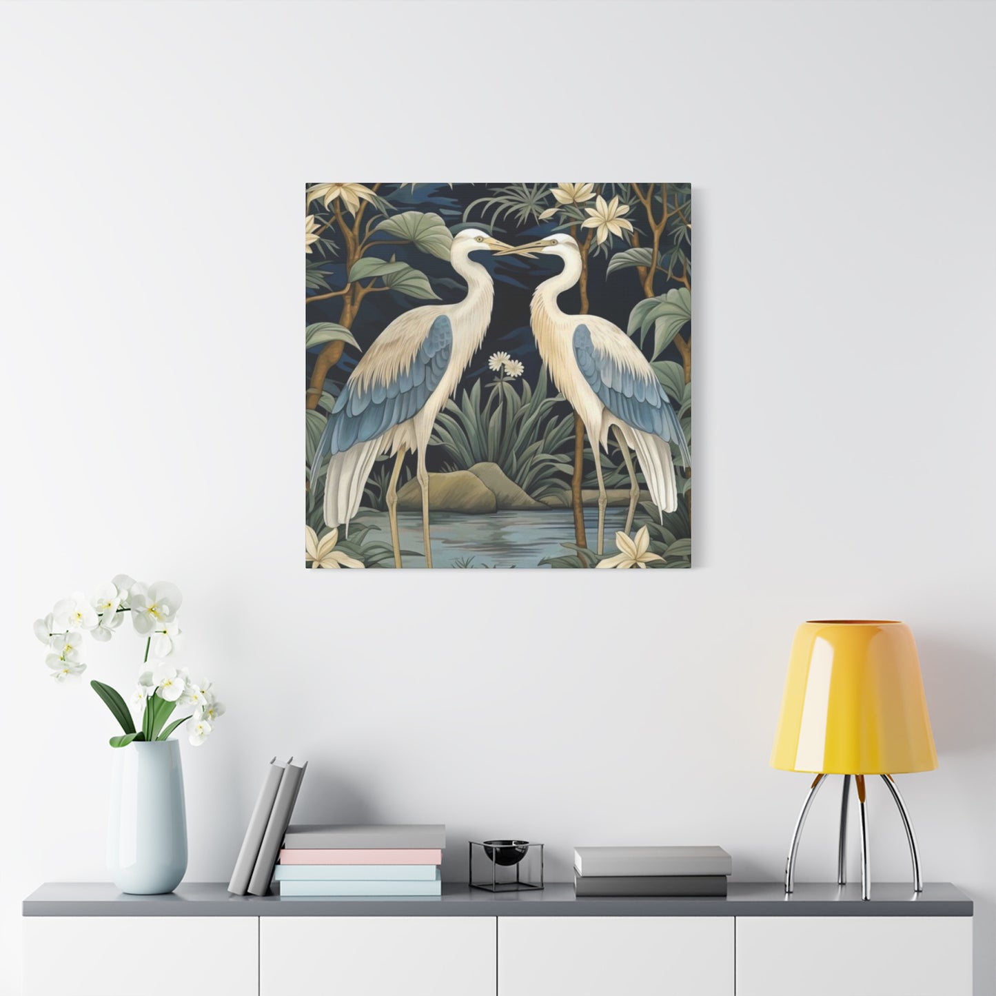 Two Beautiful Herons Wall Art & Canvas Prints