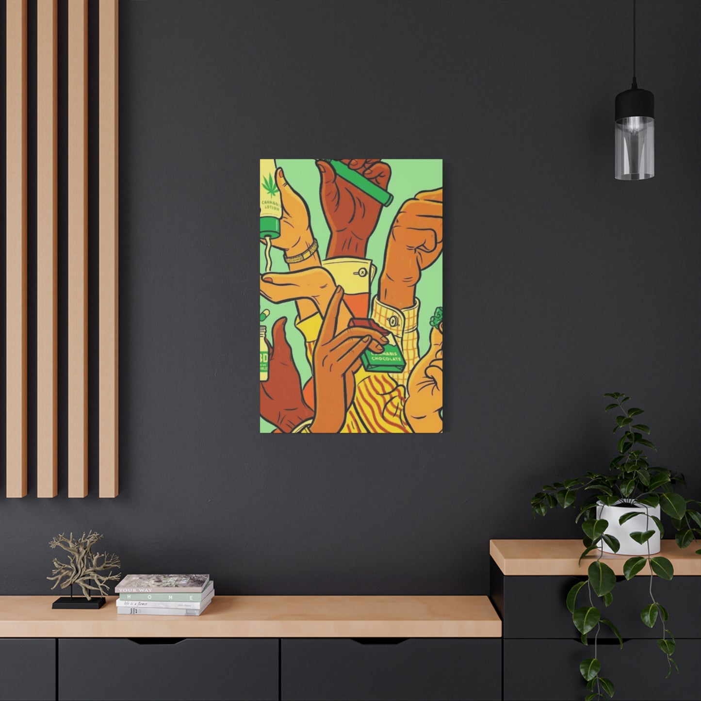 Colorful Cannabis Chocolate Box Marijuana Wall Art & Canvas Prints