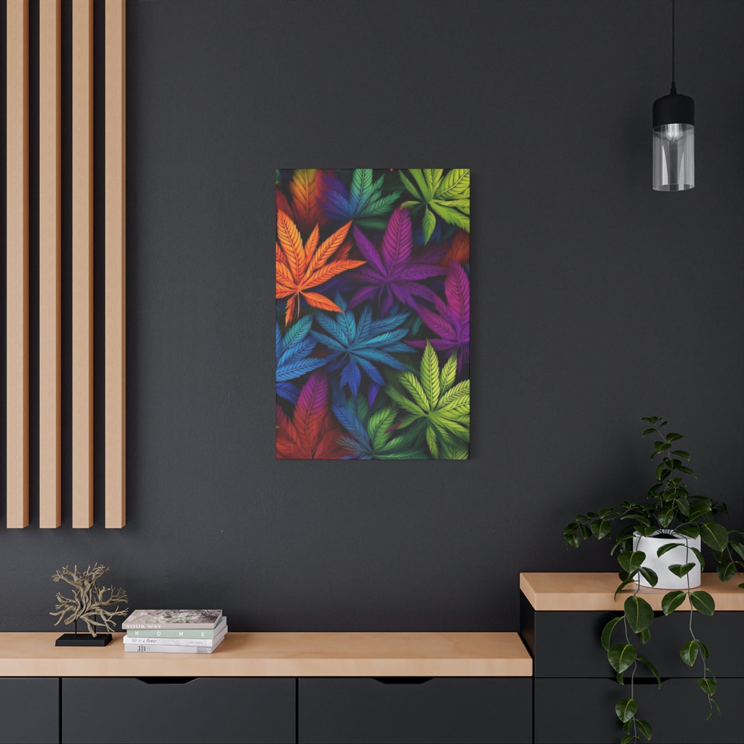 Colorful Cannabis Plant Marijuana Wall Art & Canvas Prints