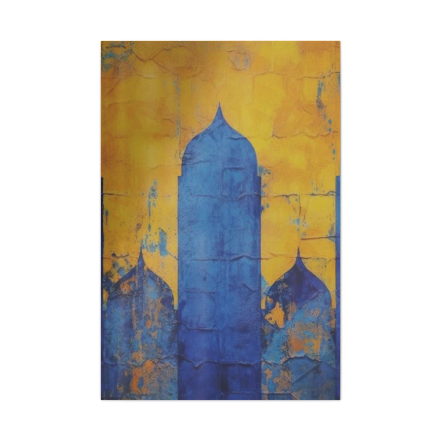 Blue & Yellow Architecture in Moroccan Wall Art & Canvas Prints