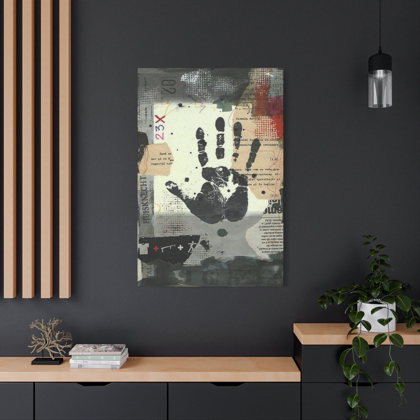 Handprint Abstract Mixed Media Wall Art & Canvas Prints