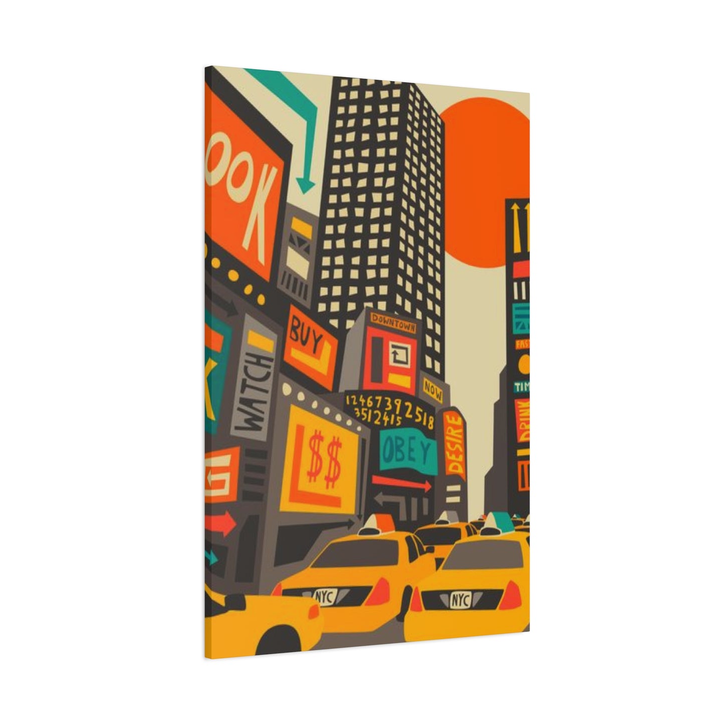 Yellow Taxi Painting New York City Wall Art & Canvas Prints