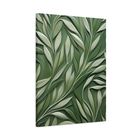 Olive Green Texture Leaves Prints Wall Art & Canvas Prints