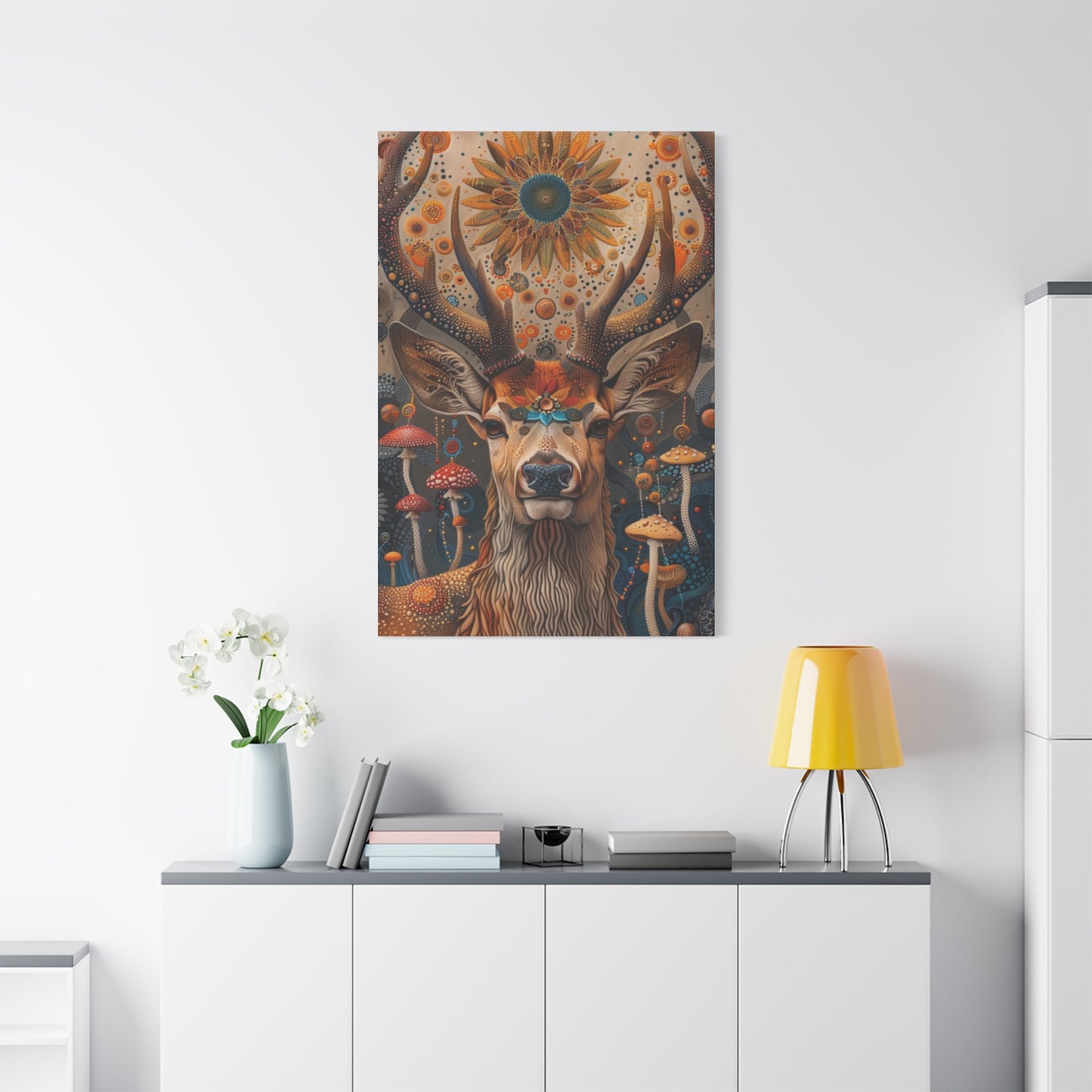 Deer & Mushroom Wall Art & Canvas Prints