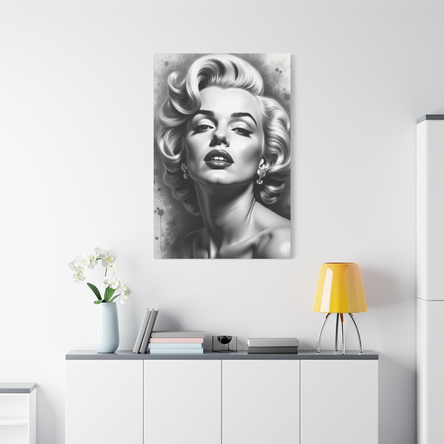 Monochrome Beautiful Marilyn Monroe Wall Art & Canvas Prints