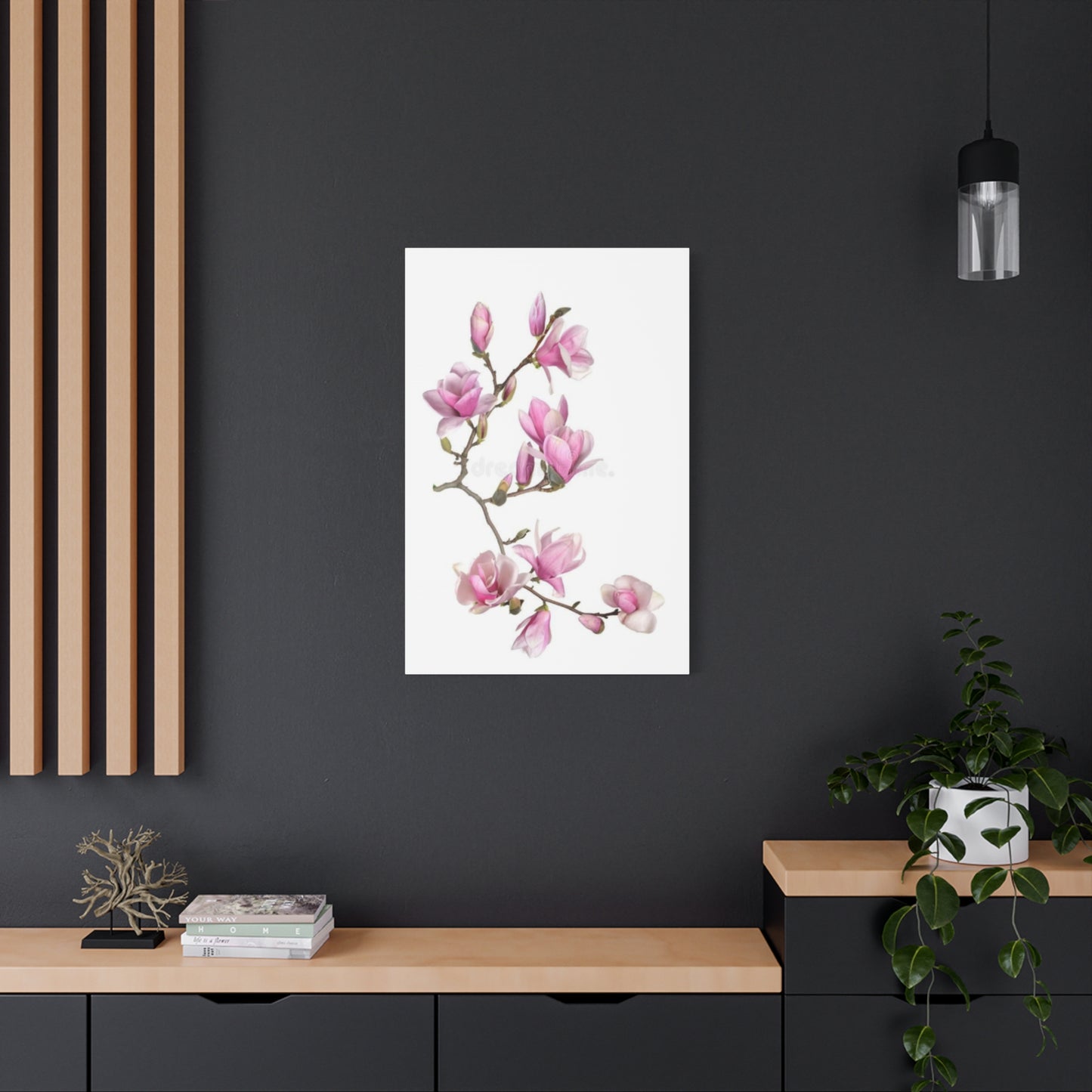 Beautiful Pink Magnolia Flower Painting Wall Art & Canvas Prints