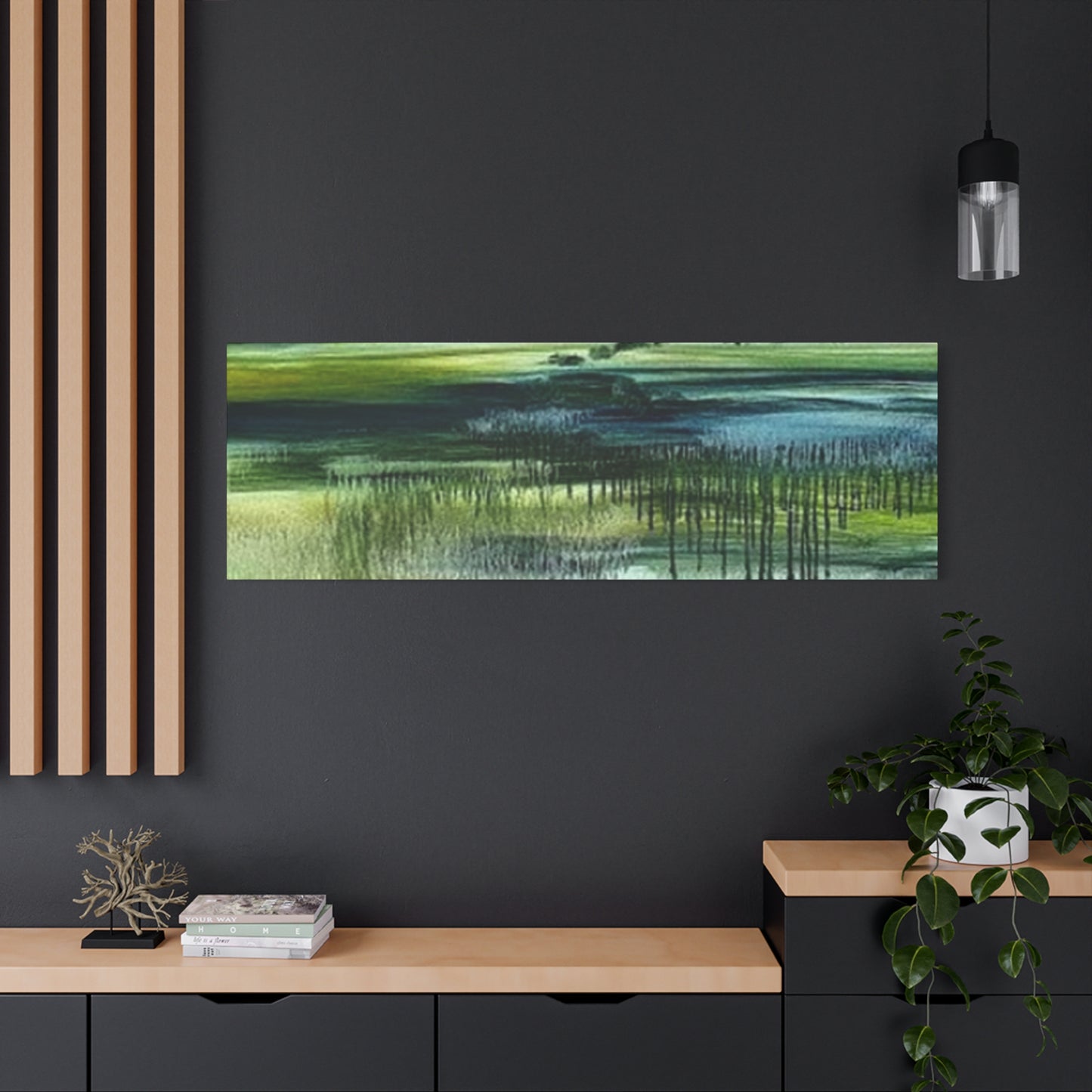 Pond In Grassland Panoramas Wall Art & Canvas Prints