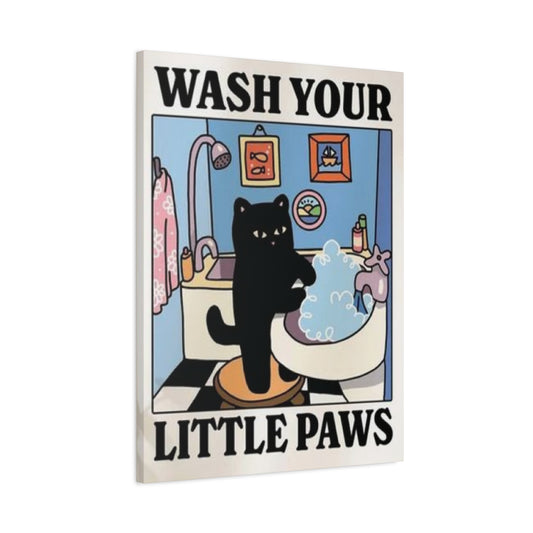 Wash Your Paws Poster Laundry Wall Art & Canvas Prints