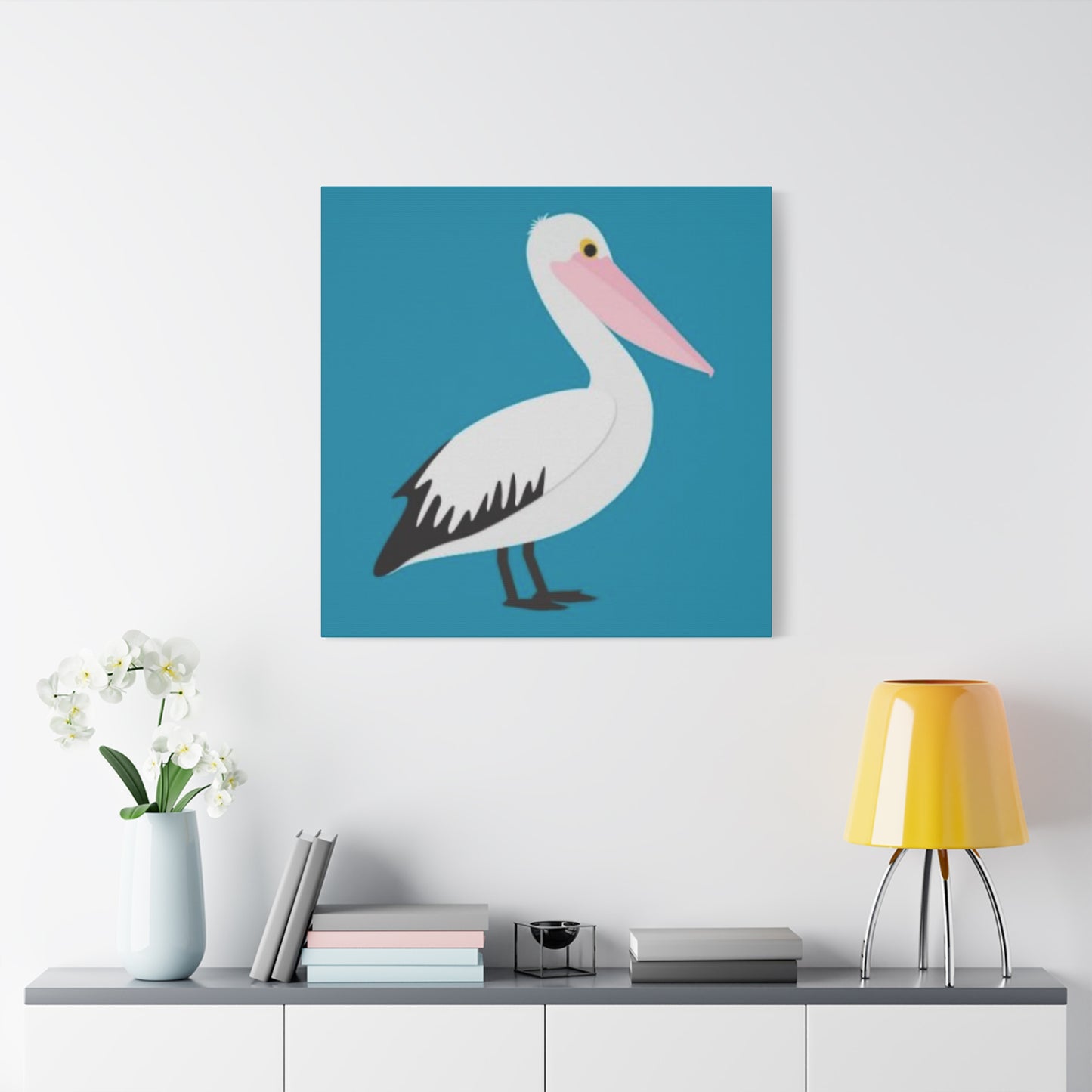 Pelican Cartoon Poster Wall Art & Canvas Prints