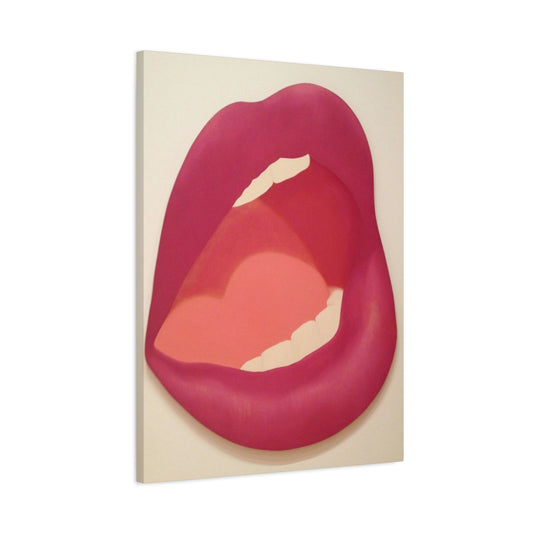 Red Lips Painting Wall Art & Canvas Prints