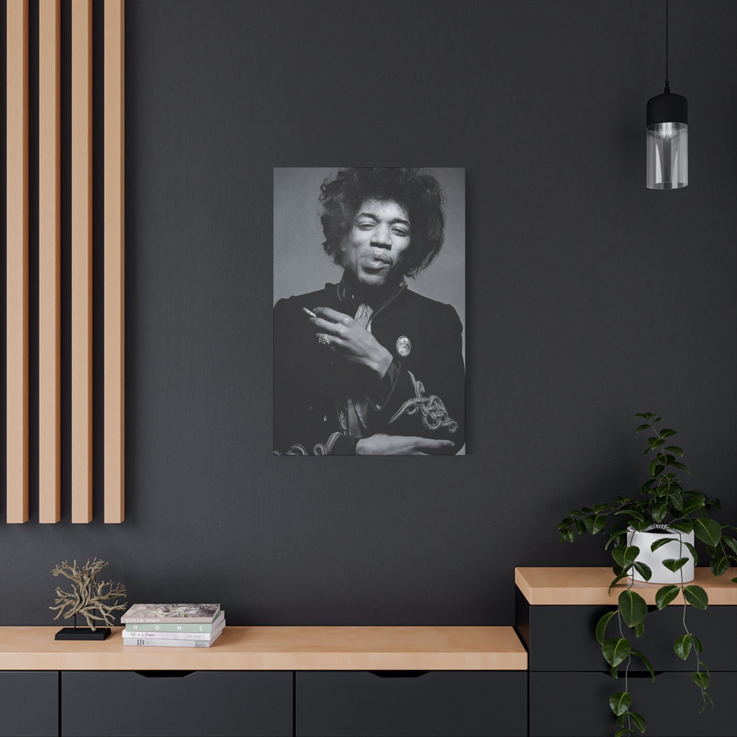 Monochrome Jimi Hendrix Poster Wall Art & Canvas Prints