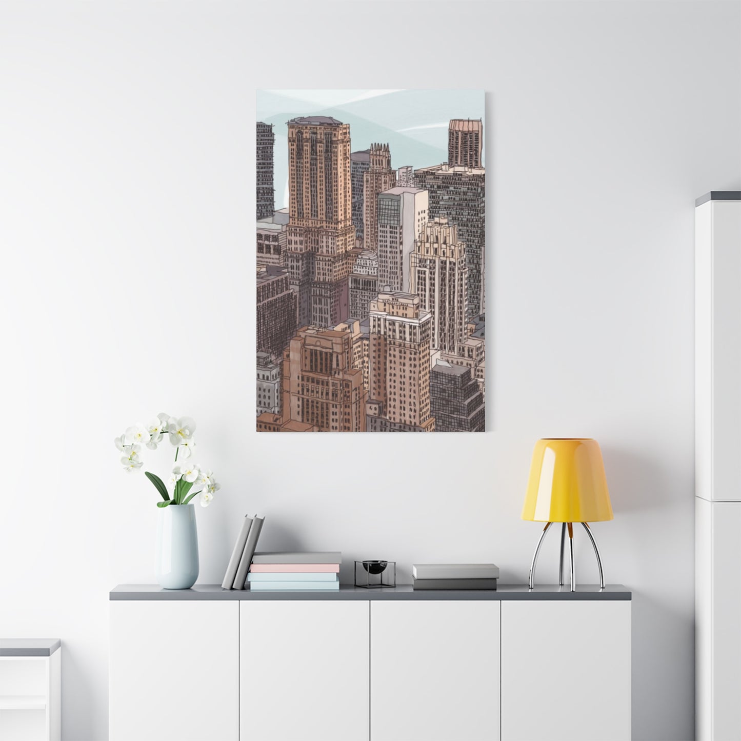 Skyview Of Manhattan NYC Skyline Wall Art & Canvas Prints