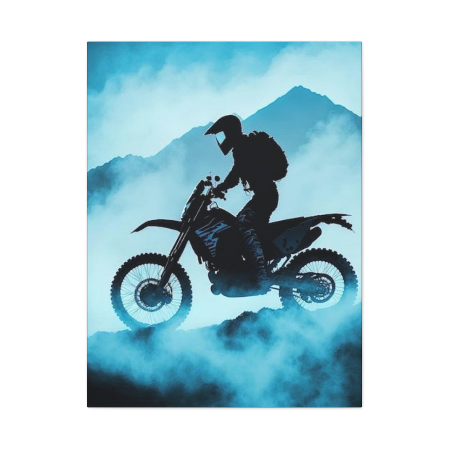 Mountain Biking Motorcycle Wall Art & Canvas Prints