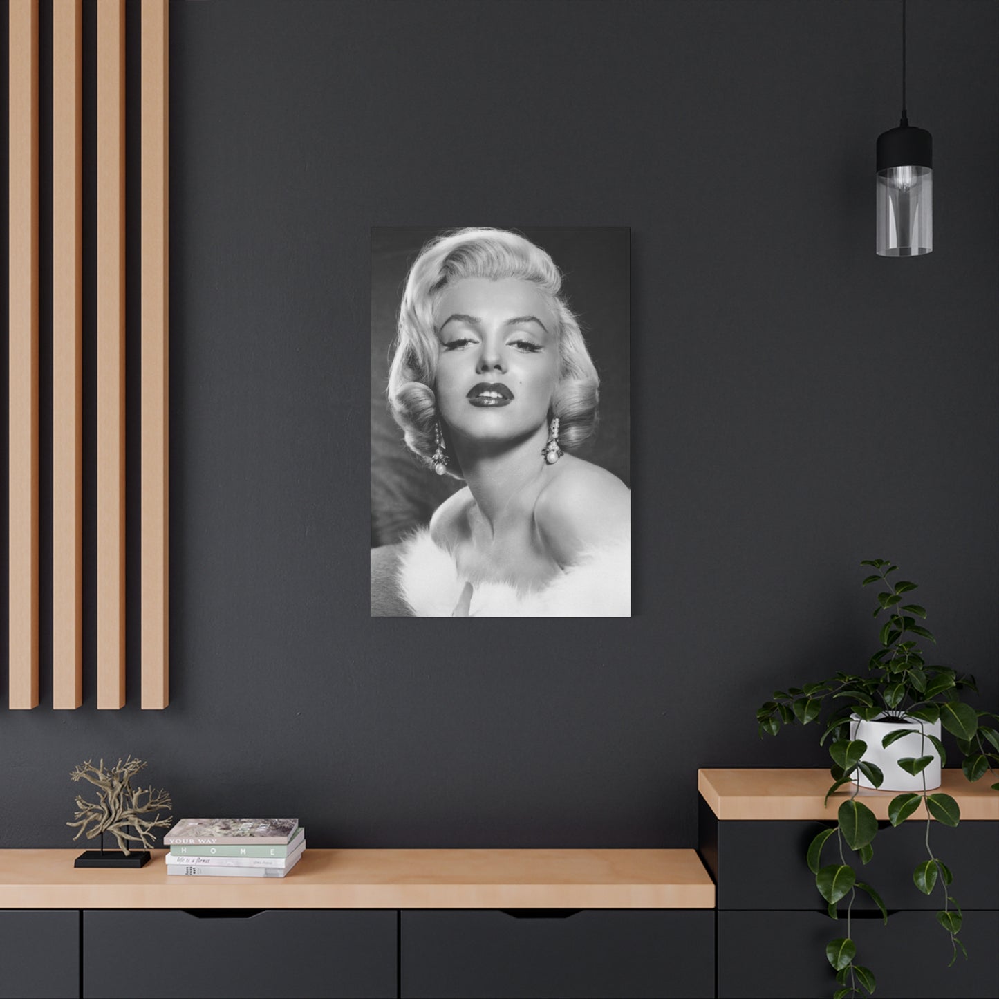 Grayscale Marilyn Monroe Beautiful Poster Wall Art & Canvas Prints