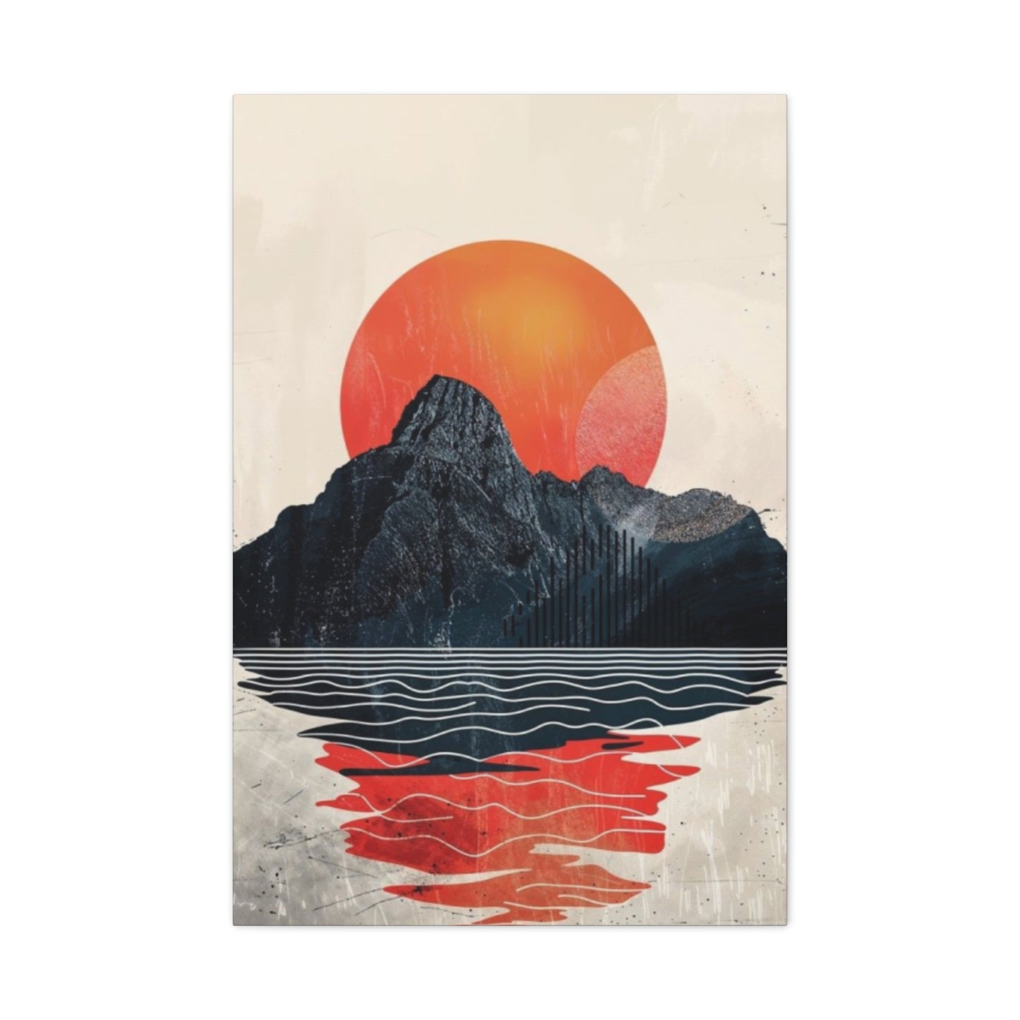 Sunset In Mountains Modernism Wall Art & Canvas Prints