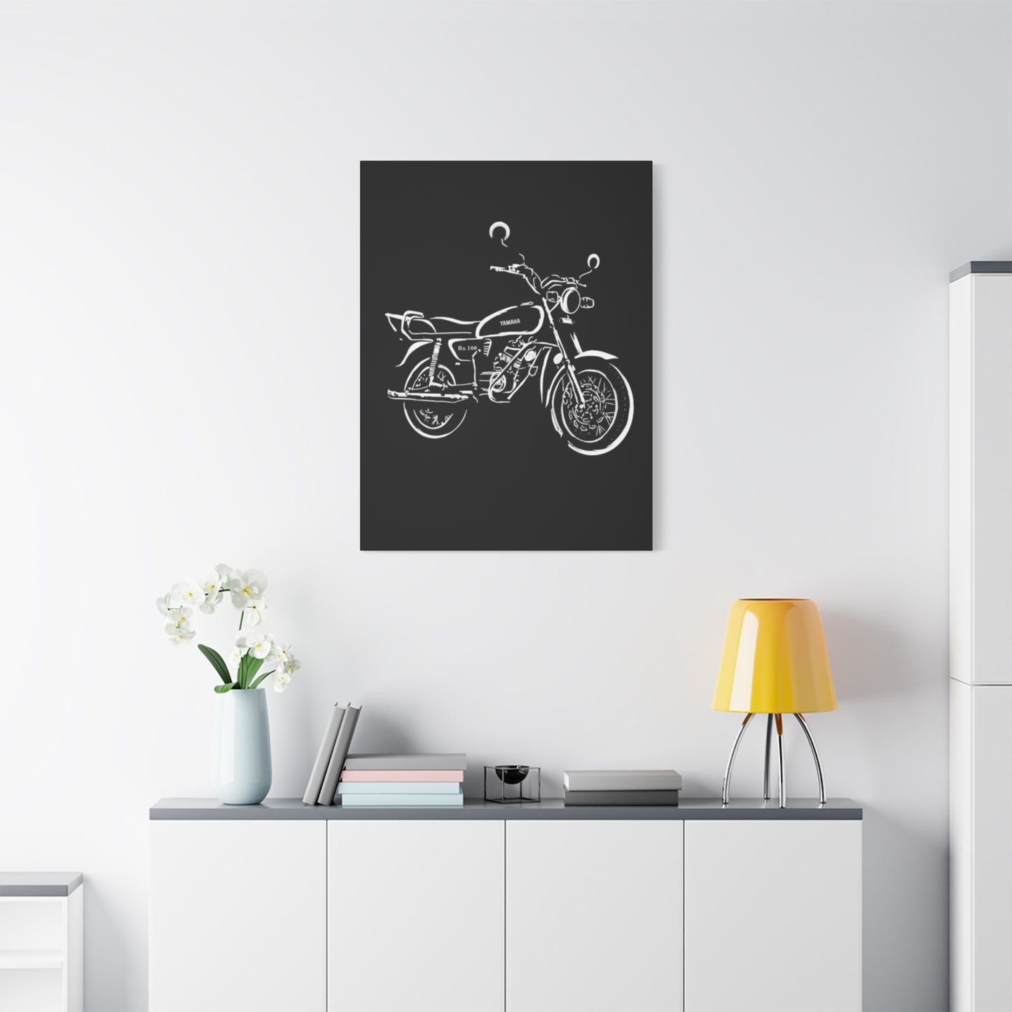 Yamaha RX100 Poster Motorcycle Wall Art & Canvas Prints