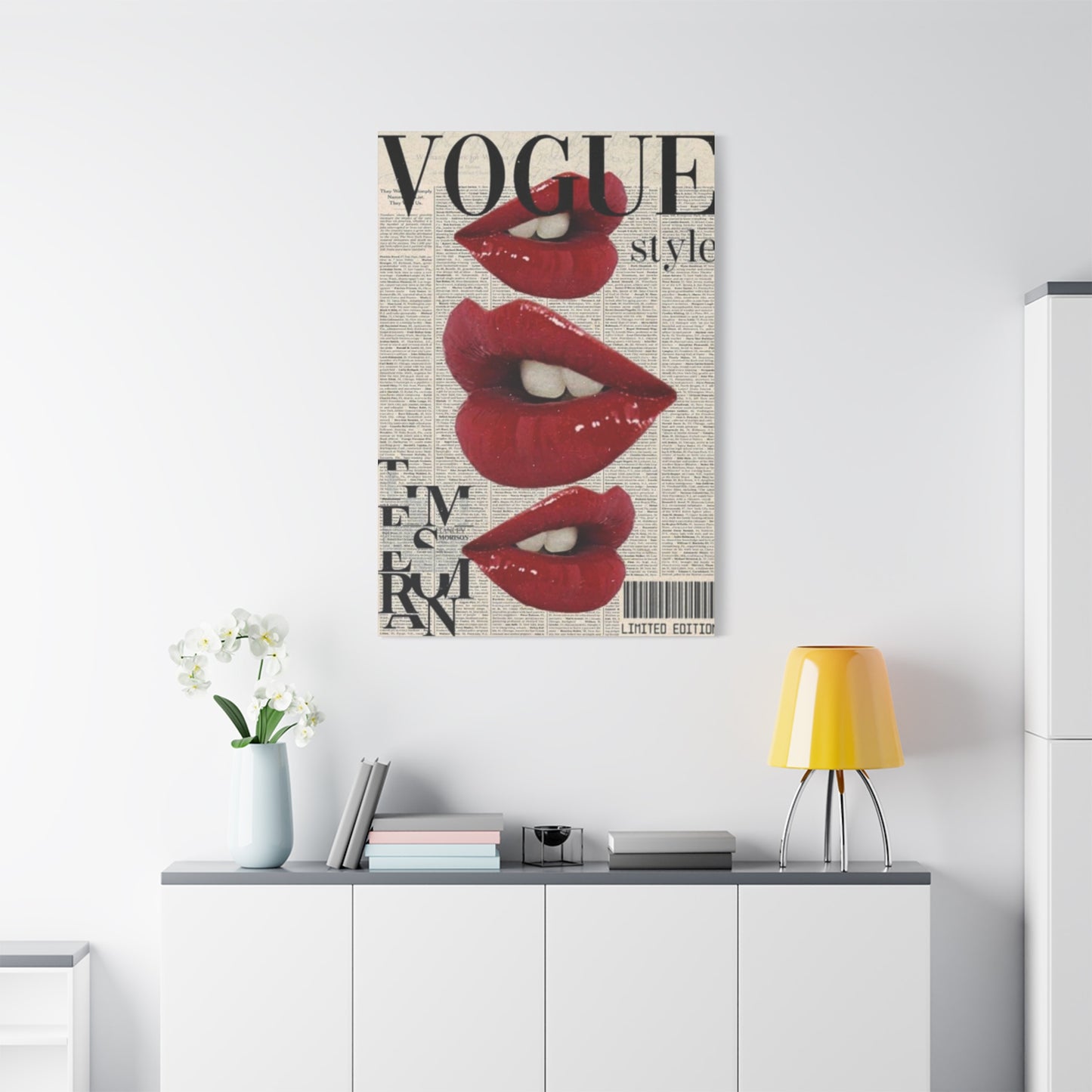 Vogue Lips Modernism Wall Art & Canvas Prints