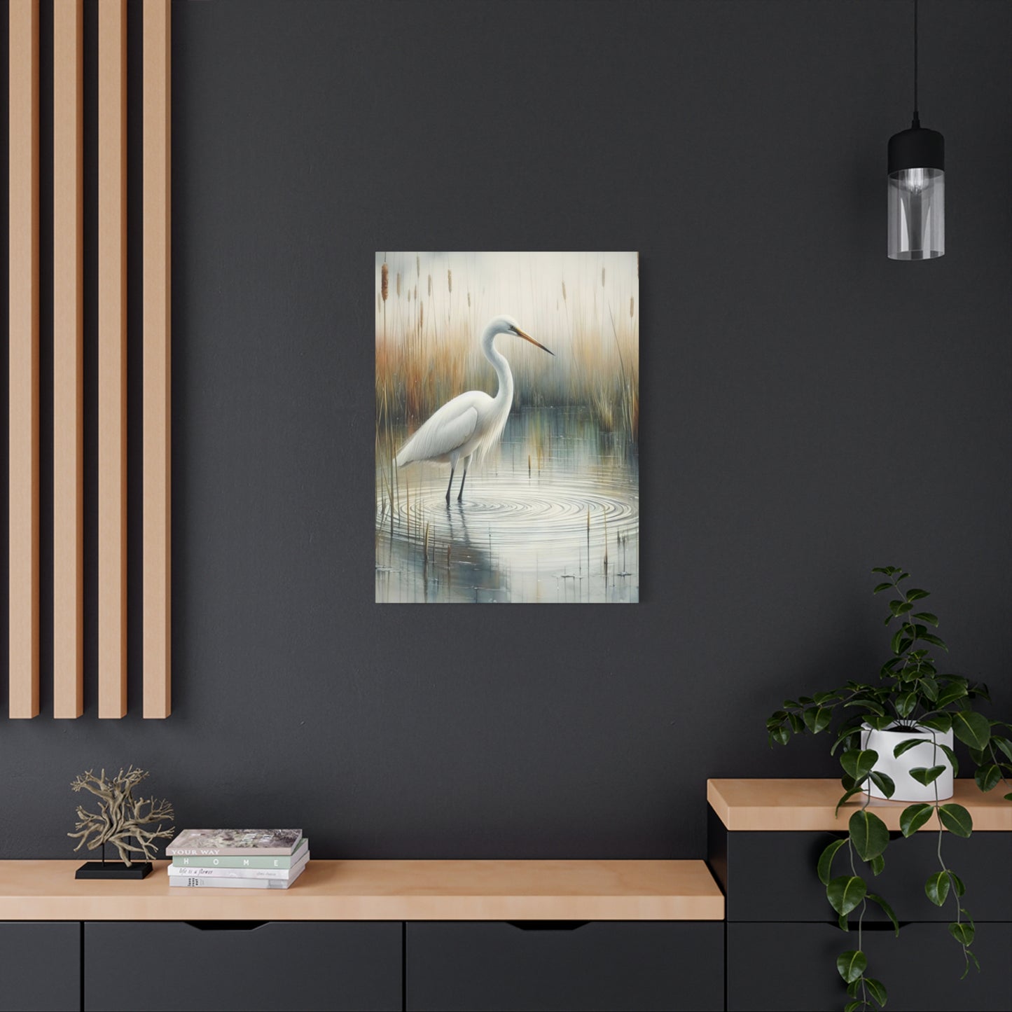 Beautiful Herons in Pond Wall Art & Canvas Prints