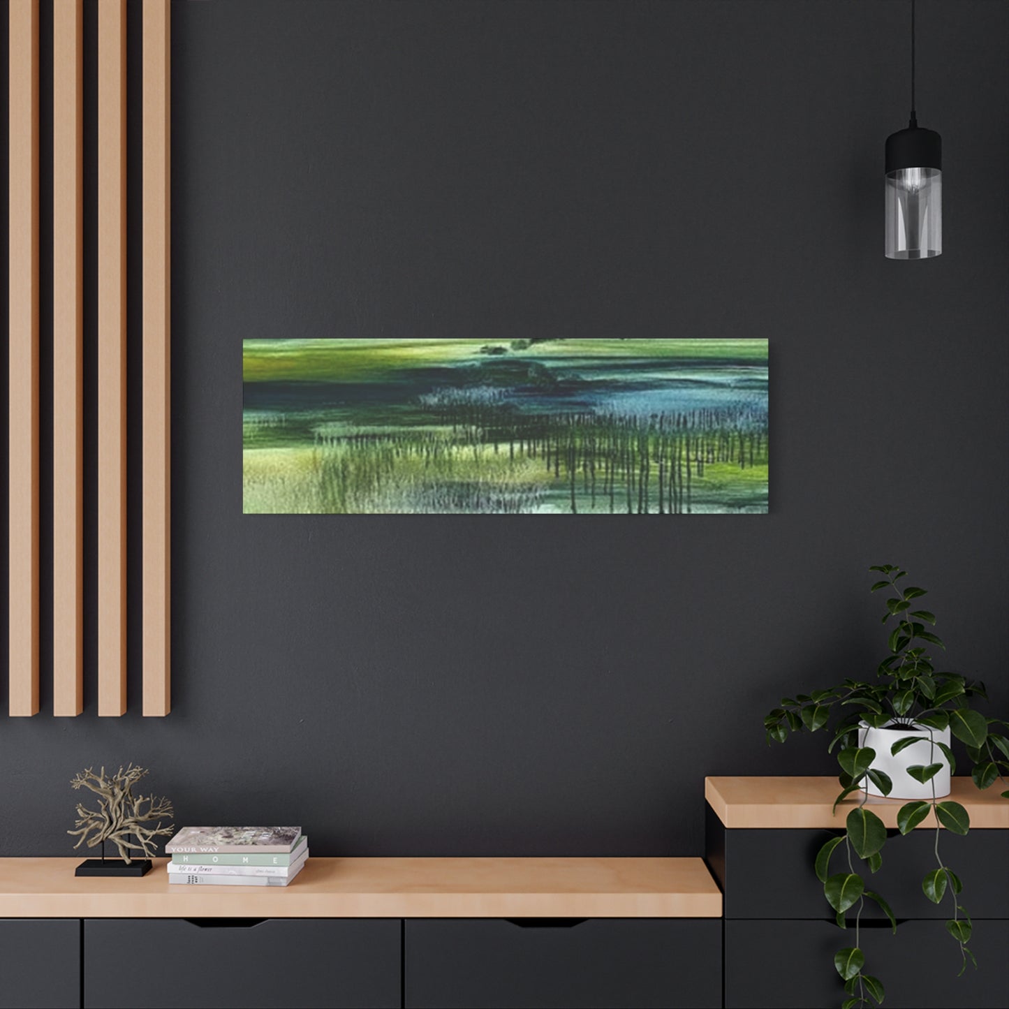 Pond In Grassland Panoramas Wall Art & Canvas Prints