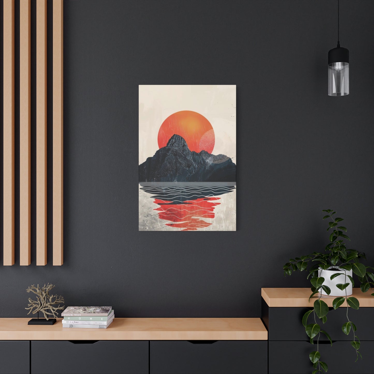 Sunset In Mountains Modernism Wall Art & Canvas Prints