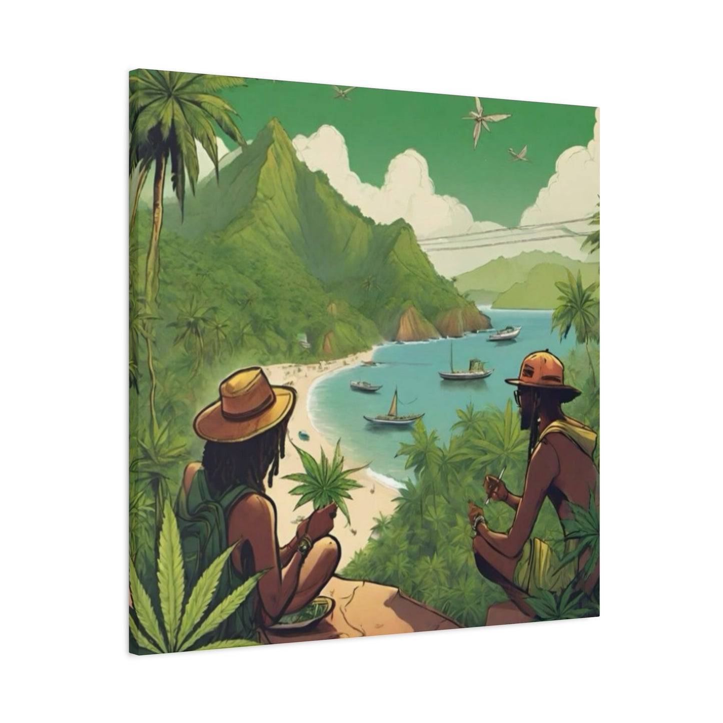 Cannabis Island Marijuana Wall Art & Canvas Prints