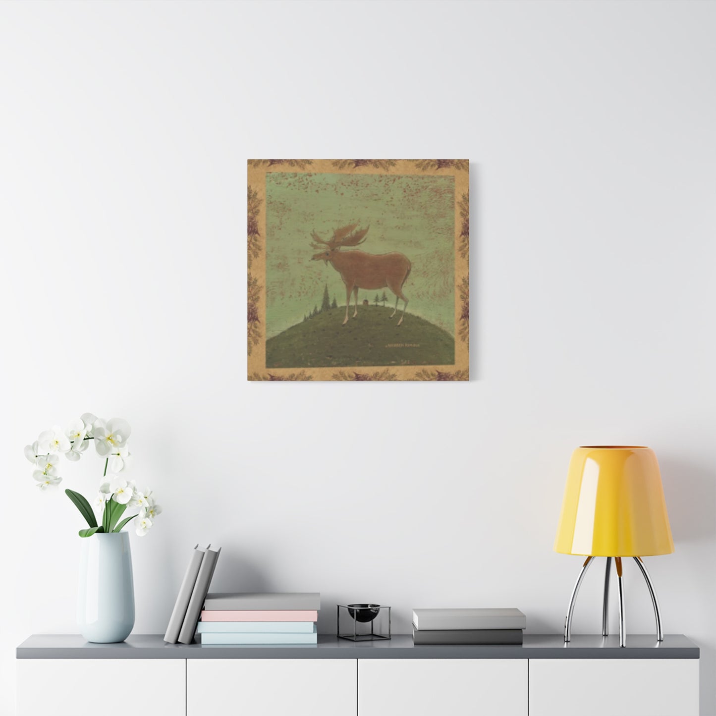 Reindeer Painting Poster Wall Art & Canvas Prints