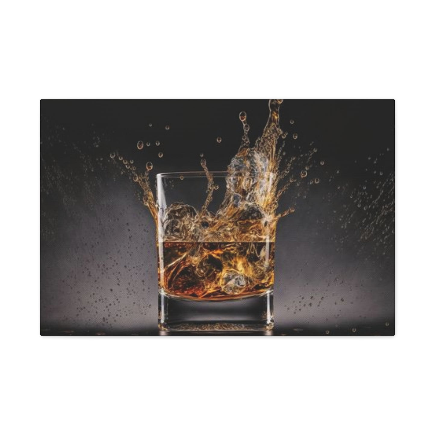 Whiskey Glass Man Cave Decor Wall Art & Canvas Prints