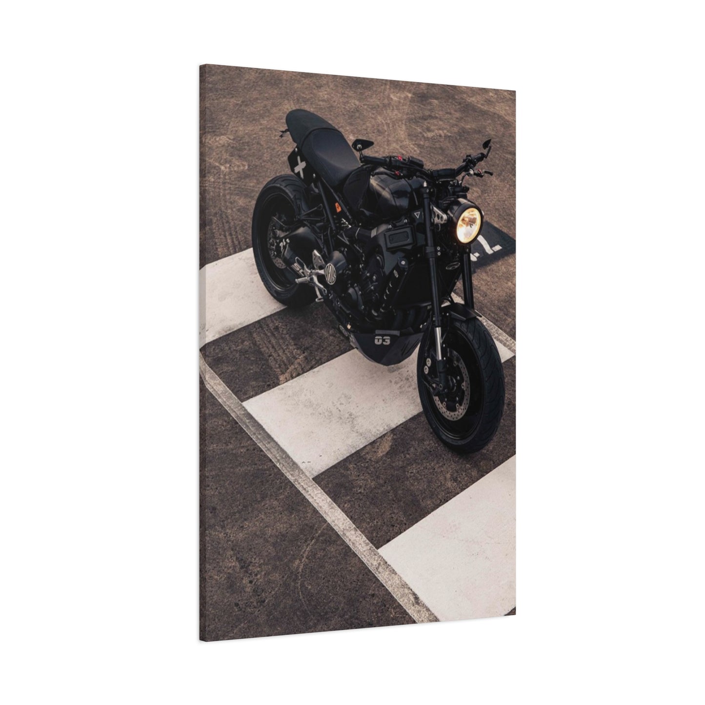 Black Cafe Racer Motorcycle Wall Art & Canvas Prints