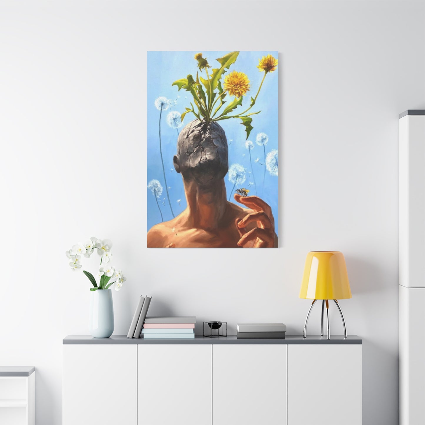 Plant In A Face Modernism Wall Art & Canvas Prints