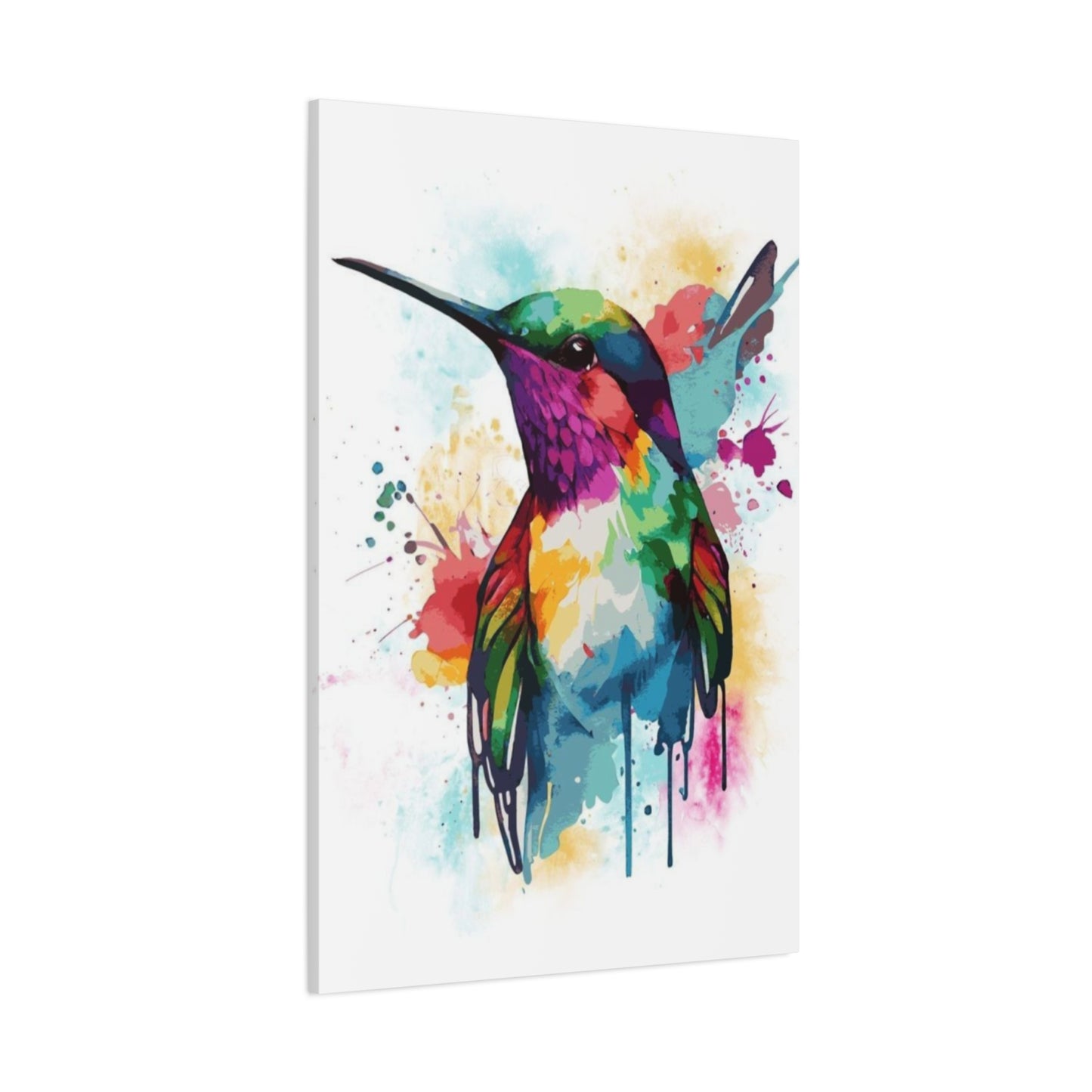 Colorful Humming Bird Painting Wall Art & Canvas Prints