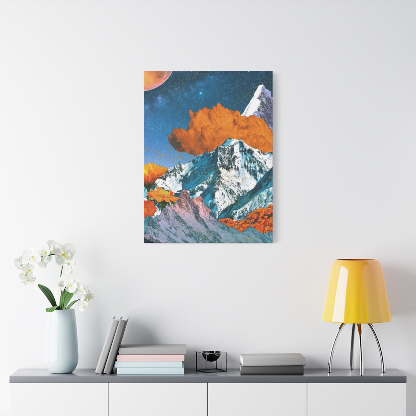 Golden Clouds In Mountain Modernism Wall Art & Canvas Prints