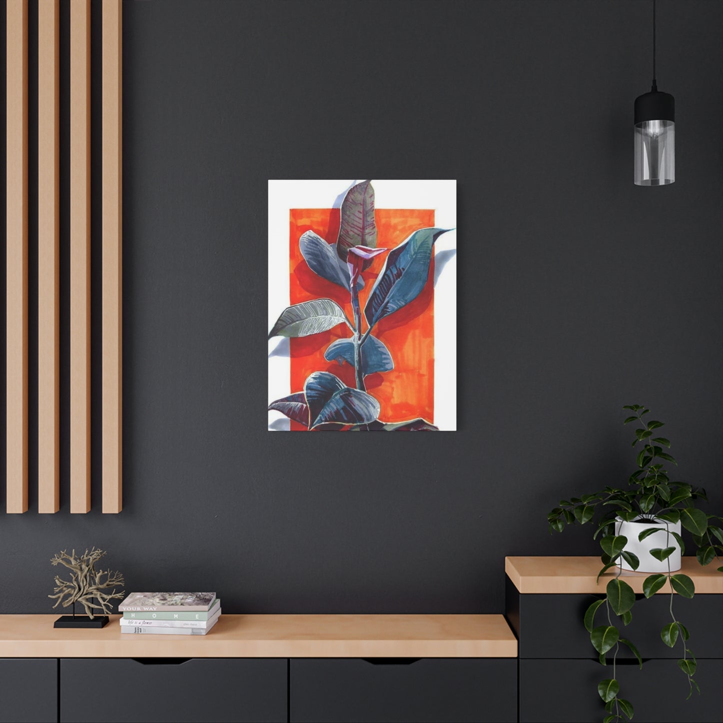 Leaf Plant Abstract Modernism Wall Art & Canvas Prints