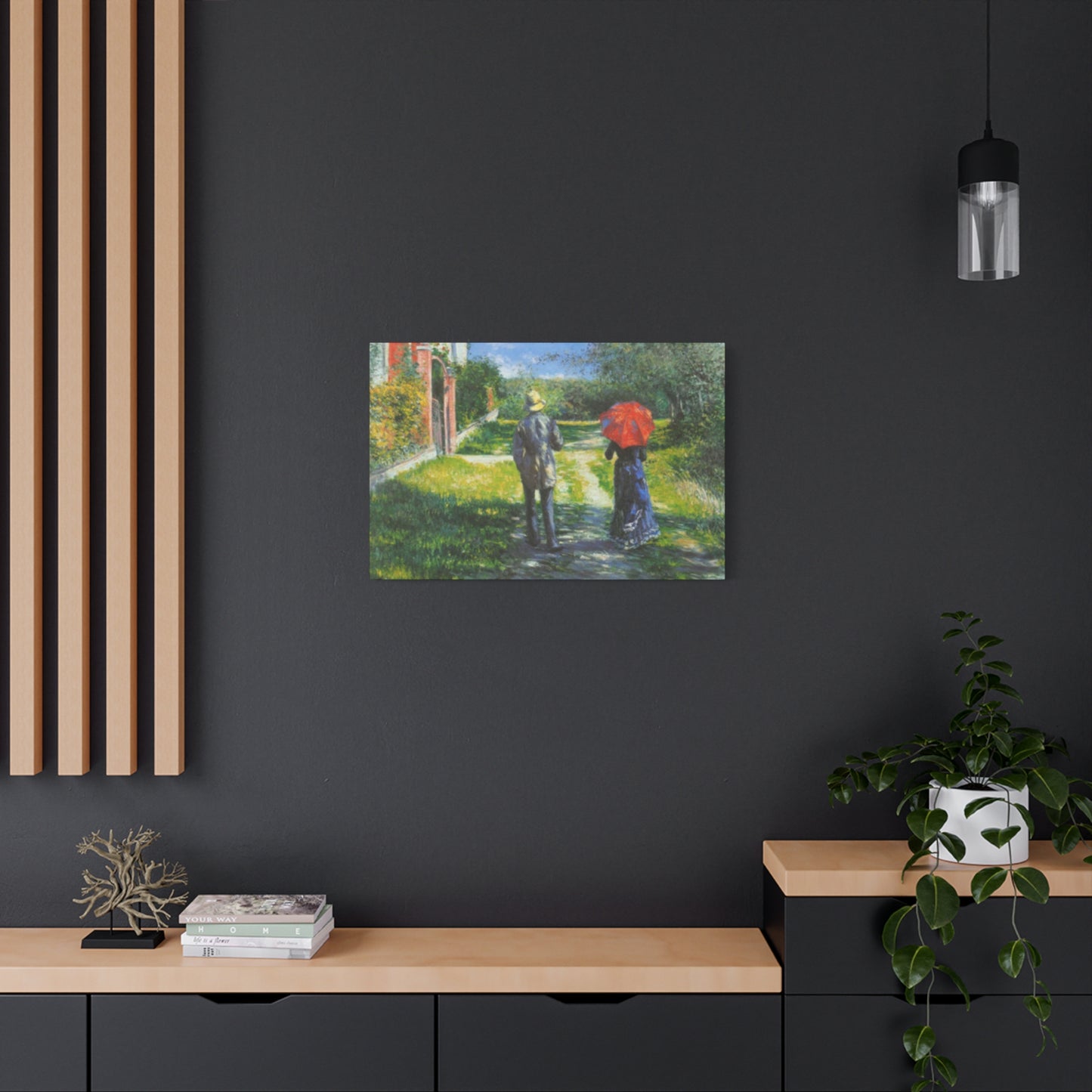 Walking Couple Gustav Painting Wall Art & Canvas Prints