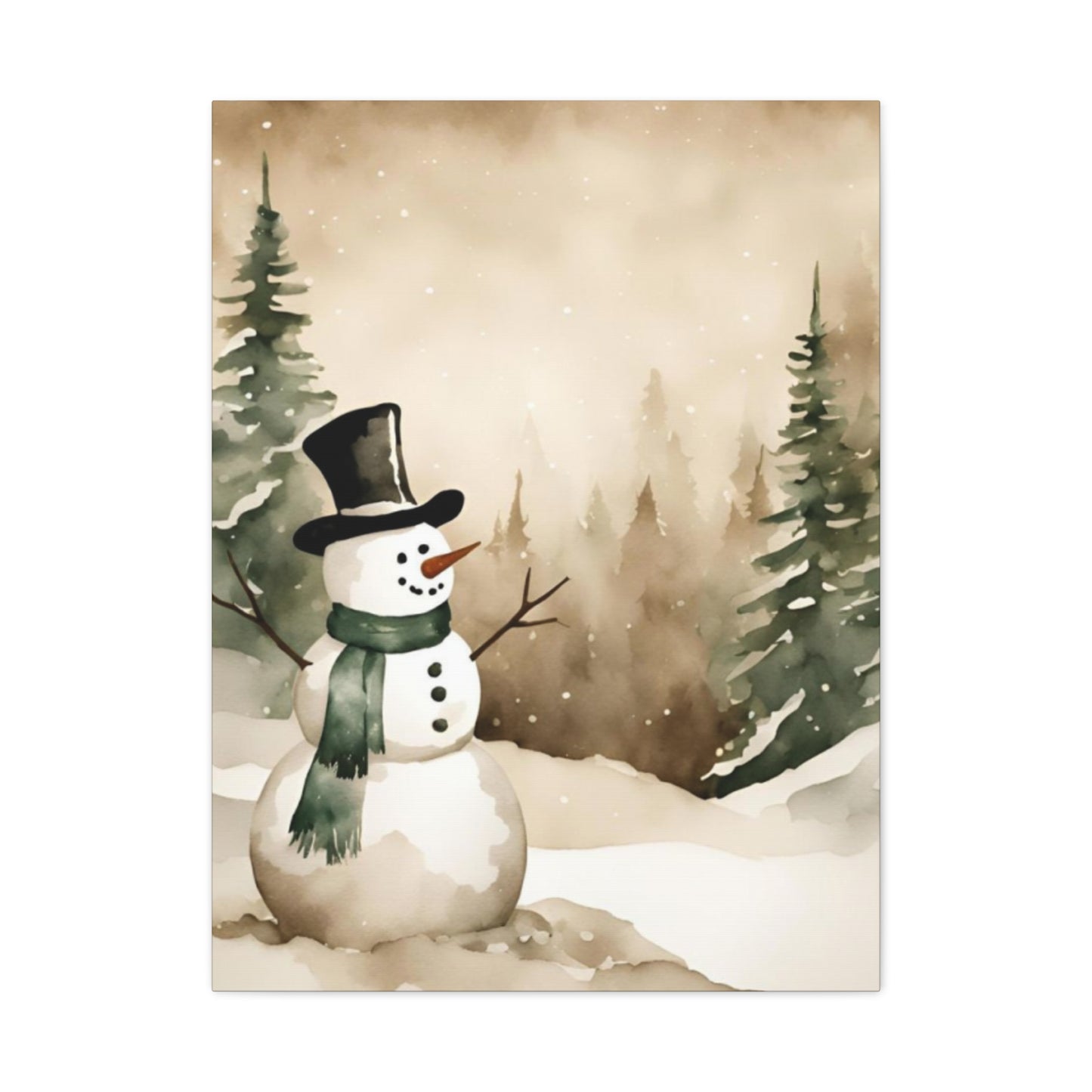 Happy Snowman Wall Art & Canvas Prints