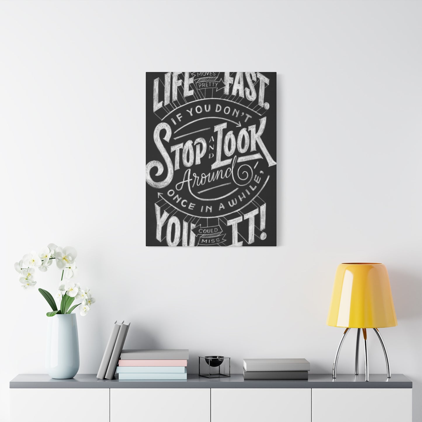 Stop Look Chalkboard Wall Art & Canvas Prints