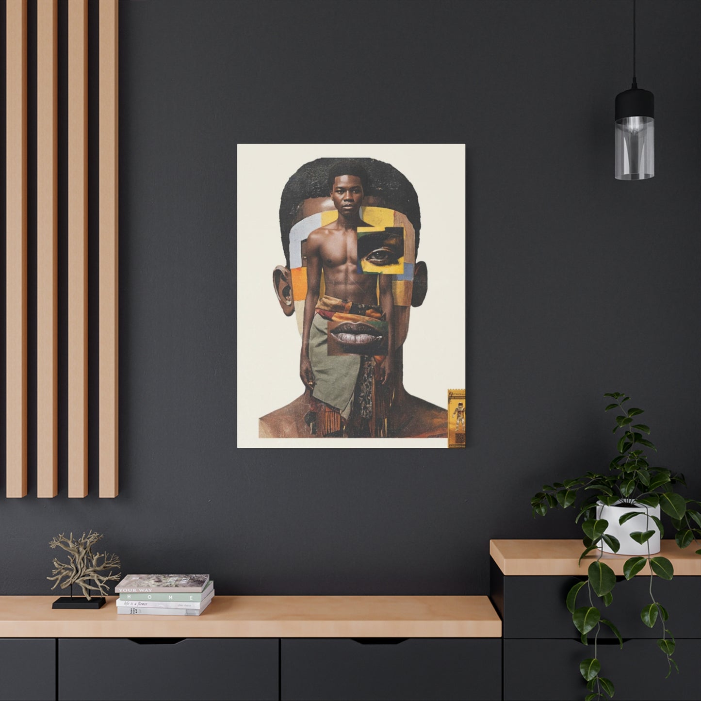 African Boy Mixed Media Wall Art & Canvas Prints